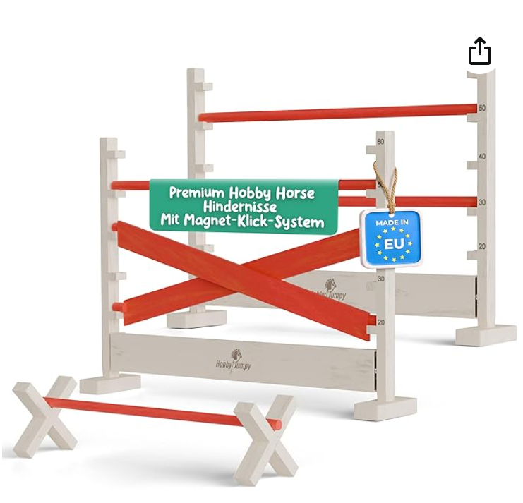 Hobby Horse Zubehör – Hobby Horse Hindernisse Set höhenverstellbar – Magnet-Stecksystem (HobbyJumpy)
