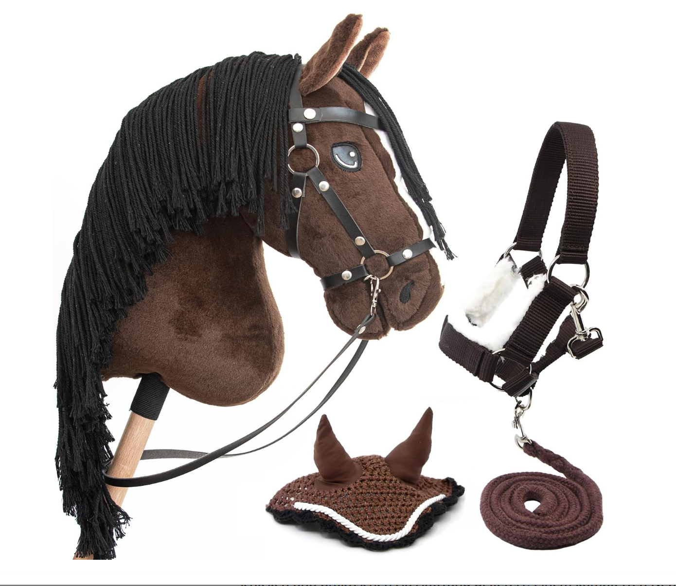 Hobby Horse Komplettset – Hobby Horse A3 Braun "Jump Star" – Komplettes Zubehör-Set (Hobby Horse Land)